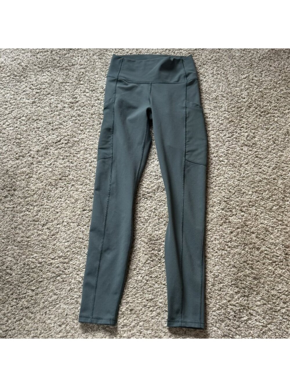 Fabletics Activewear Leggings Size S Power Hold High-Waisted Teal Side Pockets